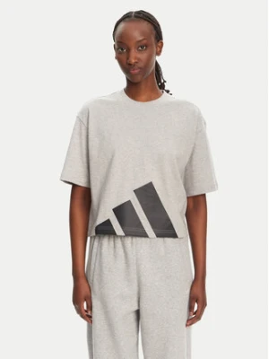 adidas T-Shirt Essentials Big Logo Boyfriend JG8738 Szary Loose Fit