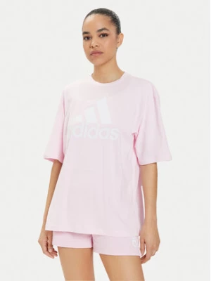 adidas T-Shirt Essentials Big Logo IC9860 Różowy Loose Fit