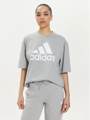 adidas T-Shirt Essentials Big Logo IL3322 Szary Loose Fit