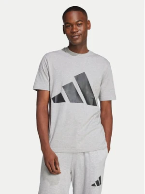 adidas T-Shirt Essentials Big Logo JE8948 Szary Regular Fit