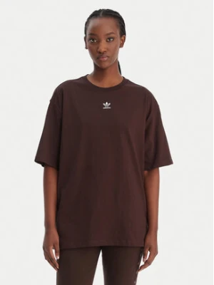 adidas T-Shirt Essentials Boyfriend KD1371 Brązowy Oversize