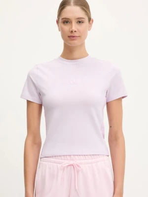 adidas t-shirt Essentials damski kolor fioletowy JE1248