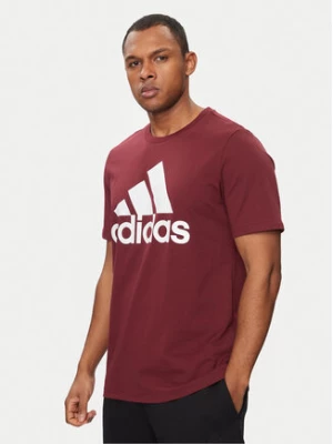 adidas T-Shirt Essentials IS1301 Bordowy Regular Fit