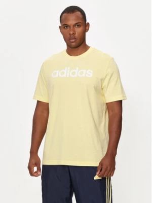 adidas T-Shirt Essentials Linear Logo IZ4769 Żółty Regular Fit