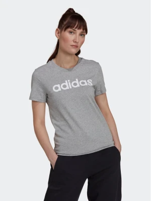 adidas T-Shirt Essentials Logo HL2053 Szary Slim Fit