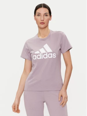 adidas T-Shirt Essentials Logo IR5411 Fioletowy Regular Fit