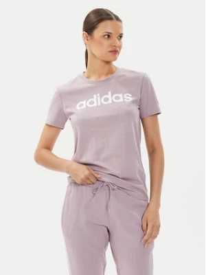 adidas T-Shirt Essentials Logo IS2097 Fioletowy Slim Fit
