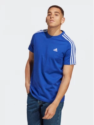 adidas T-Shirt Essentials Single Jersey 3-Stripes T-Shirt IC9338 Niebieski Regular Fit