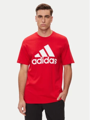 adidas T-Shirt Essentials Single Jersey Big Logo T-Shirt IC9352 Czerwony Regular Fit