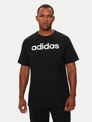 adidas T-Shirt Essentials Single Jersey Linear Embroidered Logo T-Shirt IC9274 Czarny Regular Fit