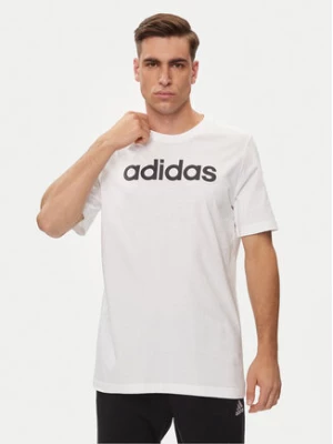 adidas T-Shirt Essentials Single Jersey Linear Embroidered Logo T-Shirt IC9276 Biały Regular Fit