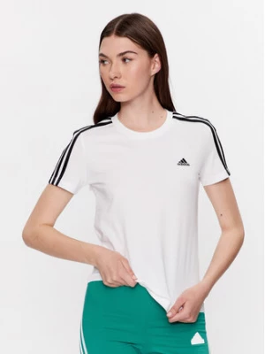 adidas T-Shirt Essentials Slim 3-Stripes T-Shirt GL0783 Biały Slim Fit