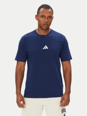 adidas T-Shirt Essentials Small Logo JF1093 Granatowy Regular Fit