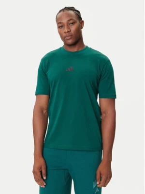 adidas T-Shirt Essentials Small Logo JF1096 Zielony Regular Fit