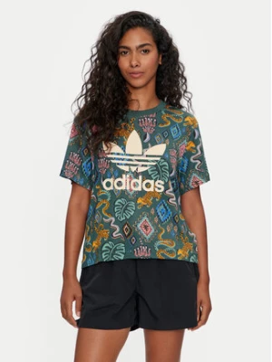 adidas T-Shirt FARM Rio Trefoil IW0795 Zielony Loose Fit