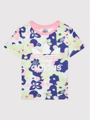 adidas T-Shirt Flower Allover Print HE6930 Kolorowy Regular Fit