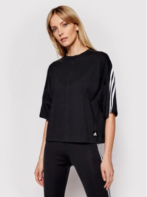 adidas T-Shirt Future Icons 3-Stripes GN1837 Czarny Loose Fit