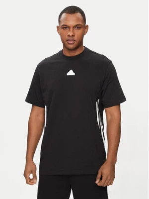 adidas T-Shirt Future Icons 3-Stripes IR9166 Czarny Loose Fit