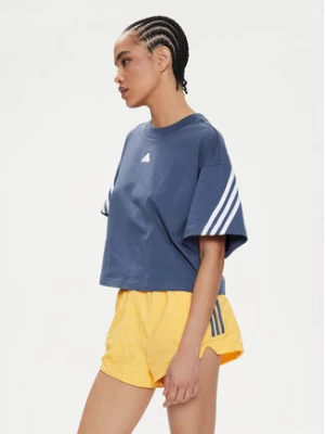 adidas T-Shirt Future Icons 3-Stripes IS3618 Niebieski Loose Fit