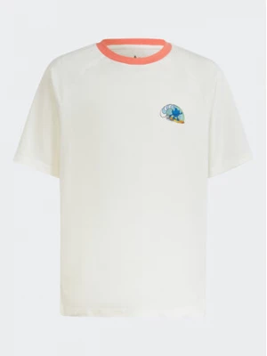 adidas T-Shirt Graphic Print T-Shirt IB8616 Biały Loose Fit