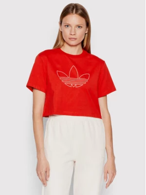 adidas T-Shirt HK5175 Czerwony Loose Fit