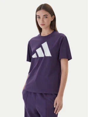 Zdjęcie produktu adidas T-Shirt Holiday Metallic Graphic JV8527 Fioletowy Regular Fit