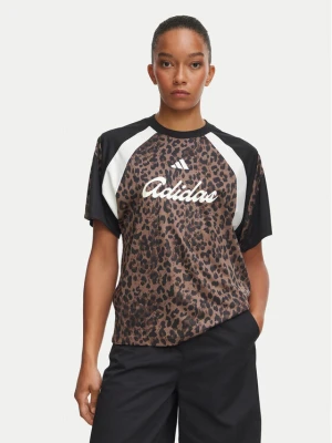 adidas T-Shirt House Of Tiro Jersey KV0905 Brązowy Regular Fit