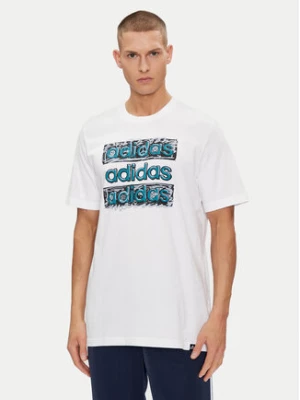 adidas T-Shirt HY1338 Biały Regular Fit
