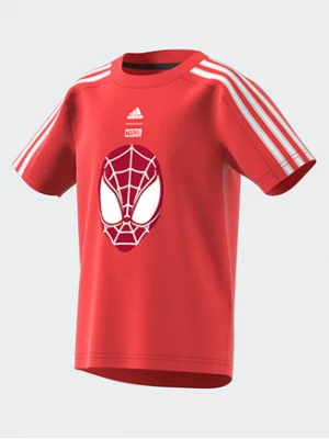 adidas T-Shirt IJ9056 Czerwony Regular Fit