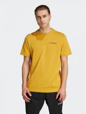 adidas T-Shirt IL5066 Żółty Regular Fit