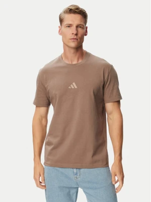 adidas T-Shirt Kit Small Logo KX1281 Beżowy Regular Fit