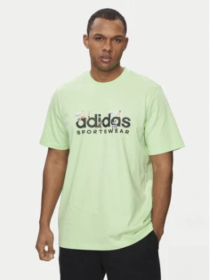 adidas T-Shirt Landscape IM8306 Zielony Regular Fit