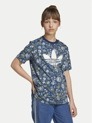 adidas T-Shirt Liberty London JV7818 Granatowy Loose Fit