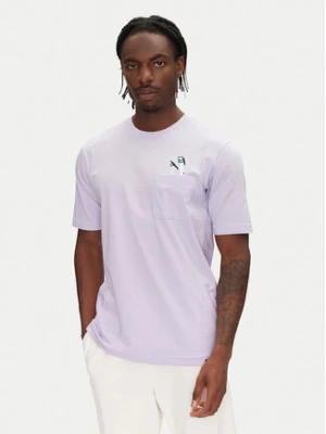 adidas T-Shirt Lounge Slides Graphic Pocket JM0375 Fioletowy Regular Fit