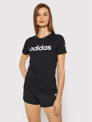 adidas T-Shirt Loungewear Essentials Logo GL0769 Czarny Slim Fit