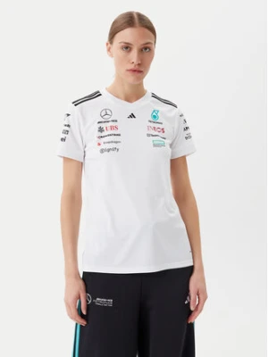 adidas T-Shirt Mercedes - AMG Petronas Formula One Team JX5799 Biały Regular Fit