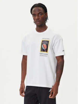 adidas T-Shirt National Geographic KC2349 Biały Loose Fit