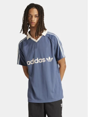 adidas T-Shirt Pinstripe IU0199 Niebieski Regular Fit