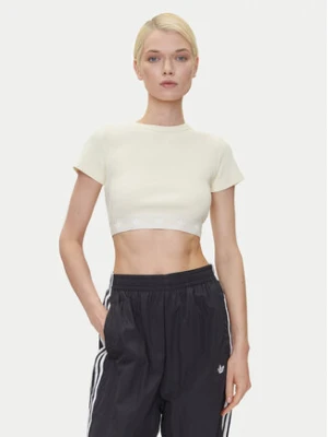 Zdjęcie produktu adidas T-Shirt Ribbed JD0040 Beżowy Slim Fit