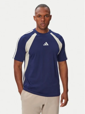 adidas T-Shirt Seasonal Essentials Colorblock KF4193 Granatowy Regular Fit