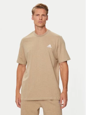 adidas T-Shirt Seasonal Essentials IY6605 Beżowy Regular Fit