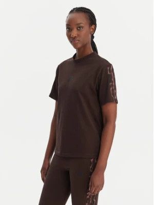 adidas T-Shirt Seasonal Essentials Leopard Print KE8830 Brązowy Regular Fit