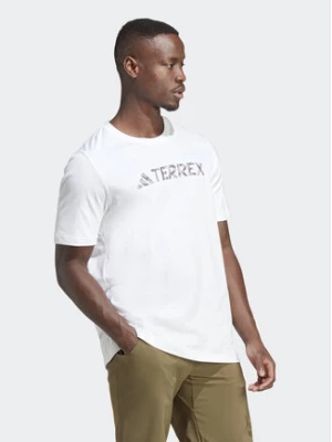 adidas T-Shirt Terrex Classic Logo HZ1400 Biały Regular Fit