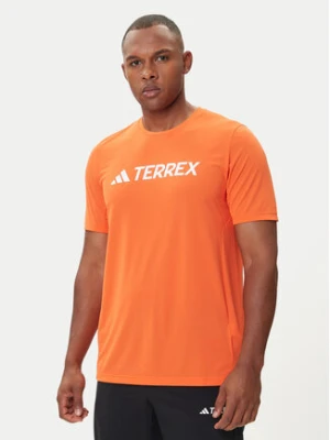 adidas T-Shirt Terrex Multi Climacool Logo Tech JI9236 Pomarańczowy Regular Fit