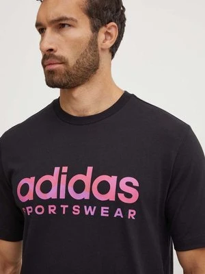 adidas t-shirt Tiro męski kolor czarny z nadrukiem IW2659