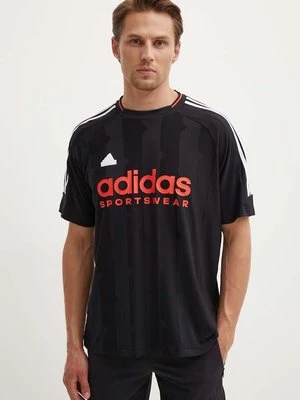 adidas t-shirt Tiro męski kolor czarny z nadrukiem IW3586