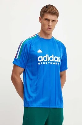 adidas t-shirt Tiro męski kolor niebieski wzorzysty IY4508