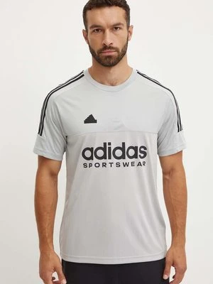 adidas t-shirt Tiro męski kolor szary z nadrukiem IW5958