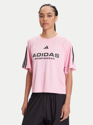 adidas T-Shirt Tiro x Common Goal Jacquard JL9213 Różowy Loose Fit
