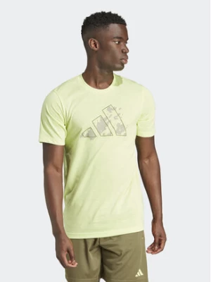 adidas T-Shirt Train Essentials Seasonal Training Graphic IJ9602 Żółty Regular Fit